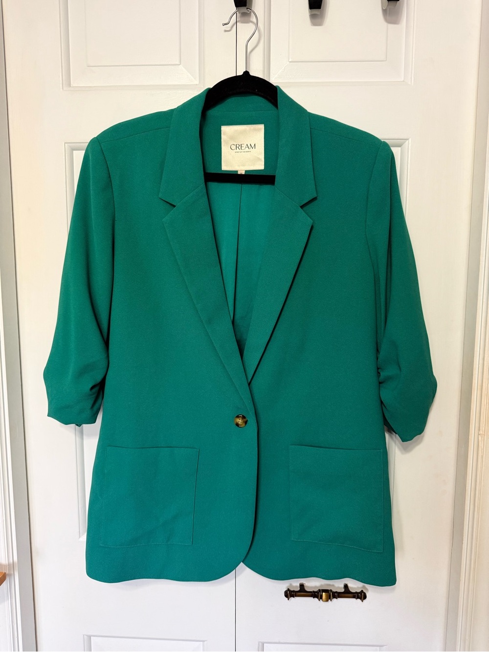 Cream Brand Teal Green Single-Button Blazer - Great Condition. Size L